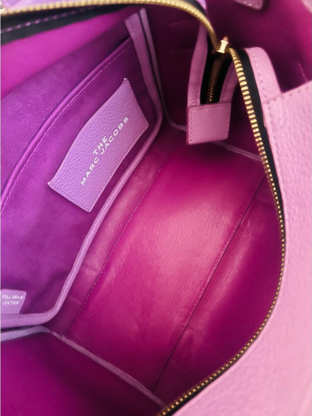 Marc Jacobs The Tote Bag in Lilac Pink Leather - Picture 5 of 5